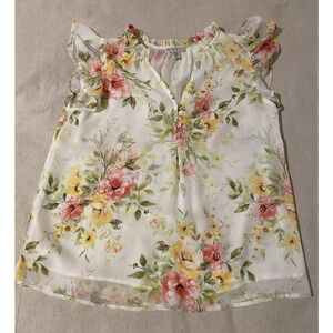 Eliane Rose Womens Blouse Size XS Floral Lined Artsy Flowy Fairy Lightweight Top